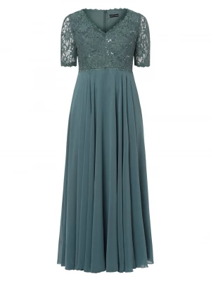 Ambiance - Damska sukienka wieczorowa – duże rozmiary, niebieski|zielony