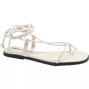 białe wiązane sandały damskie Vero Moda