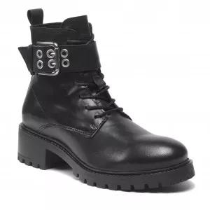 Botki VERO MODA - Vmrough Leather Boot 10264287 Black Vero Moda