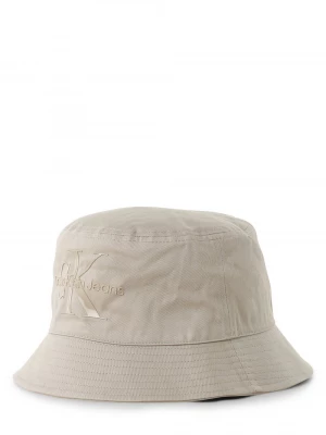Calvin Klein Jeans - Damski bucket hat, beżowy