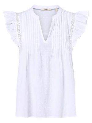 Esprit Casual - Damska bluzka bez rękawów, biały