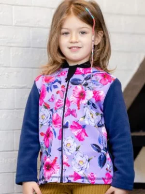 Polar Fleece And Softshell Exotic Flowers And Butterflies Jacket iELM