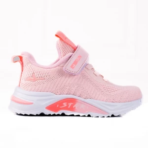 Sneakersy dziewczęce Vico materiałowe na grubej podeszwie różowe