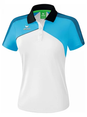 Sportowa koszulka polo "Premium One 2.0" w kolorz biało-turkusowym erima