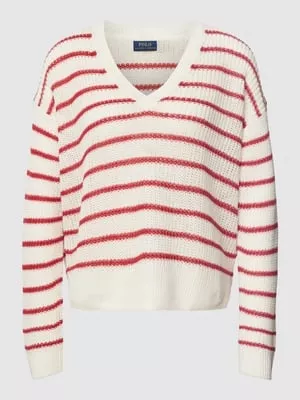 Sweter lniany z imitacji dzianiny Polo Ralph Lauren