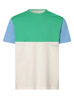 Tom Tailor Denim - T-shirt męski, biały|zielony|wielokolorowy